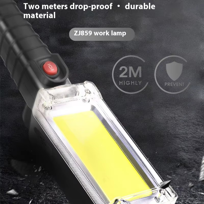 ESMARTER COB LED Magnet Arbeitslampe, tragbare wiederaufladbare Taschenlampe in Schwarz, wasserdicht und multifunktional für Outdoor und Autoreparaturen - Bild 4