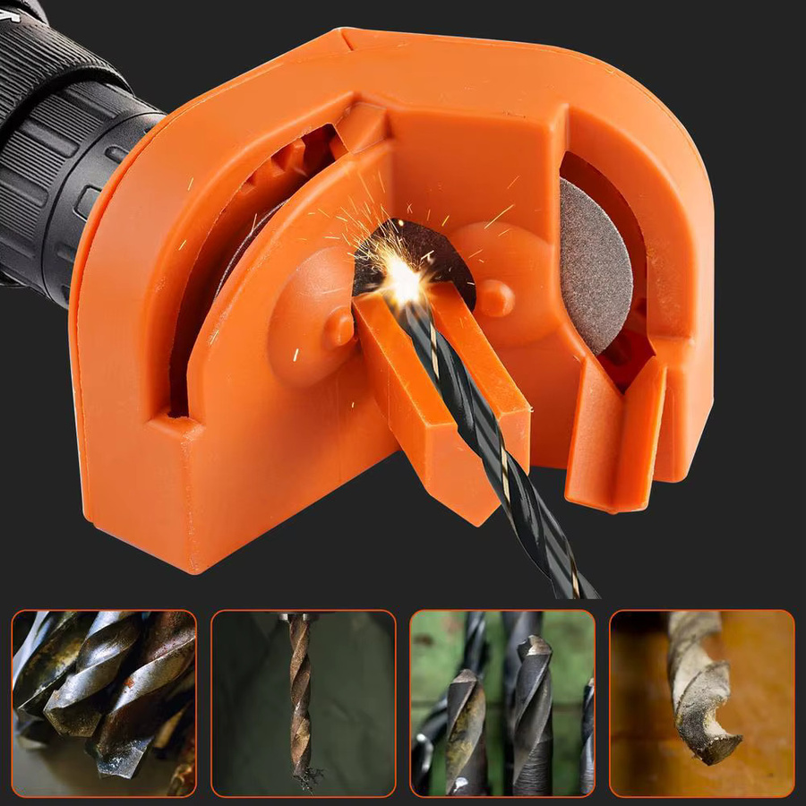 Elektrischer Mehrzweck-Bohrer-Schleifschärfer mit doppelseitiger Polierfunktion in Orange - Bild 3