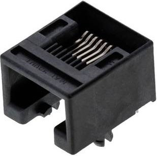 Molex Low Profile Mod Jack Buchse 8P8C Schwarz 955012821 - Bild 1