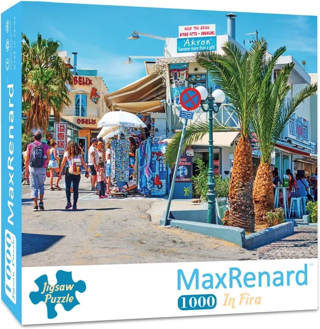 MaxRenard Puzzle Landschaft Fira Stadt, 1.000 Teile - Bild 1