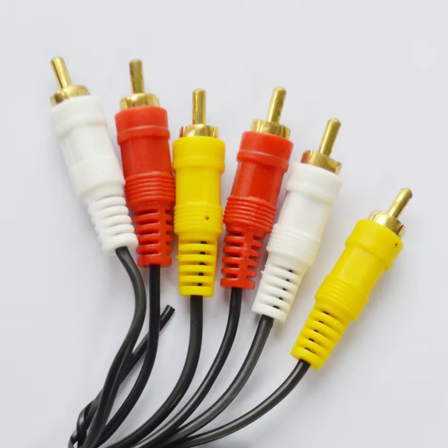 QXNY AV-Kabel 3 Cinch auf 3 Cinch Stecker auf Stecker, Mehrfarbig, Länge: 1,5 m - Bild 3