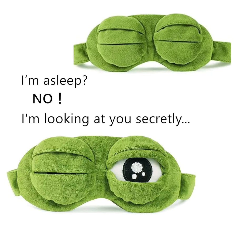trebalena Schlafmaske Trauriger Frosch, Unisex - Bild 2