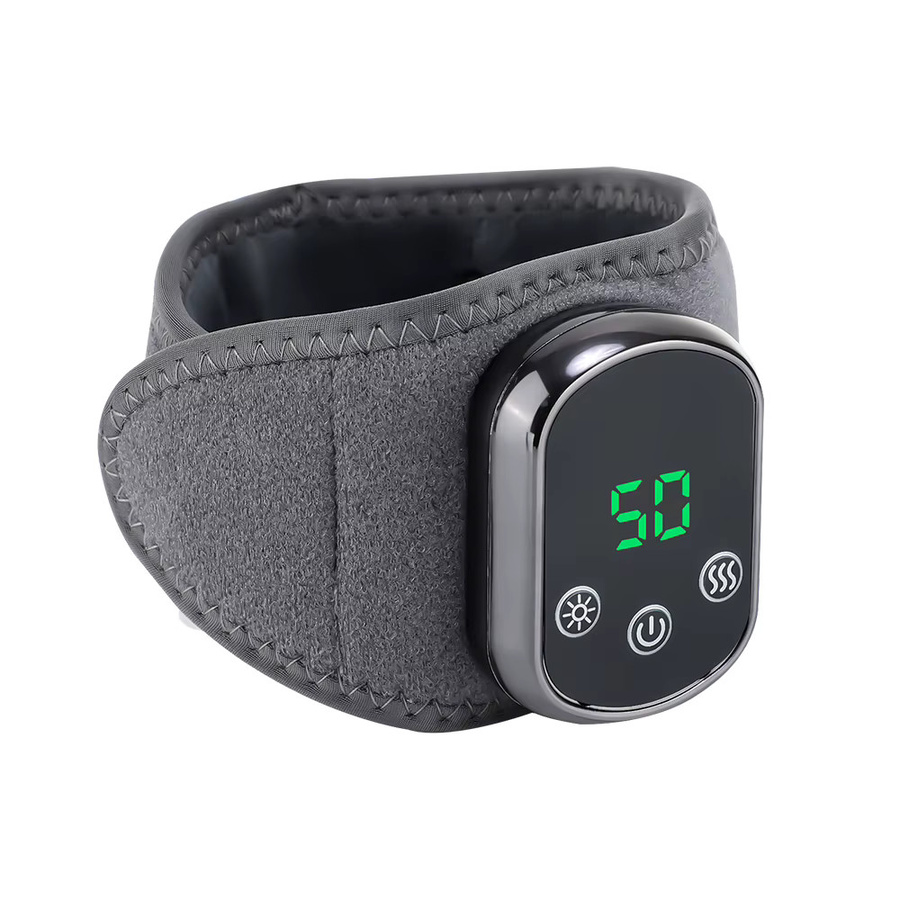 Hailicare Elektrisches Handgelenk-Massagegerät mit Heizfunktion und Vibration in Grau, USB wiederaufladbar mit 5 Gängen und verstellbarem Band - Bild 4
