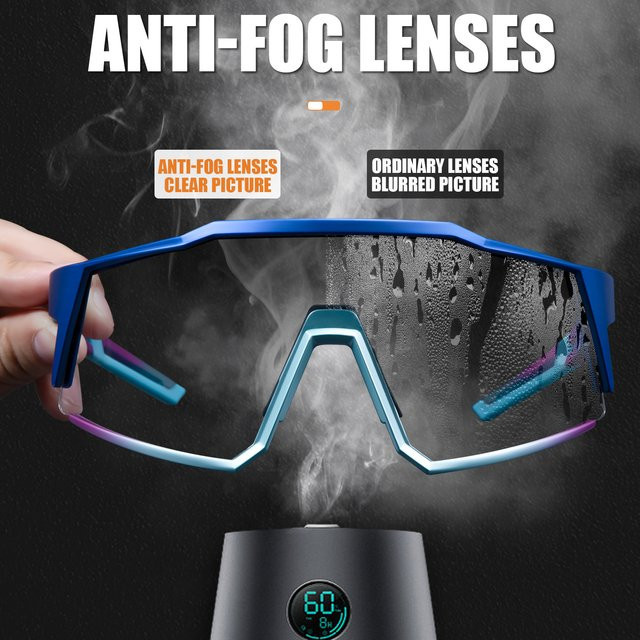 Kapvoe Sportsonnenbrille, Photochrome, Vollrand, Unisex, Kunststoff - Bild 1