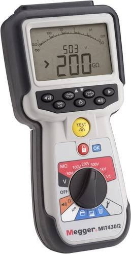 Megger MIT430/2 Isolationsmessgerät in Grau mit 50 V, 100 V, 250 V, 500 V, 1000 V und 200 GΩ - Bild 1
