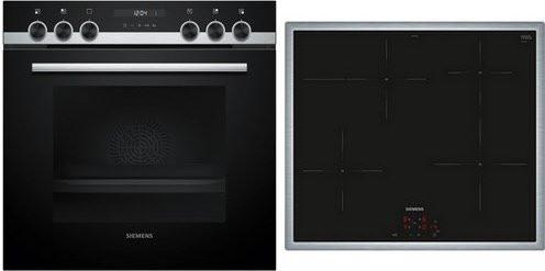 Siemens Herdset EQ522IA01 mit Induktionskochfeld HE517GBS4 und Backofen EI645CFB6E in Edelstahl - Bild 1