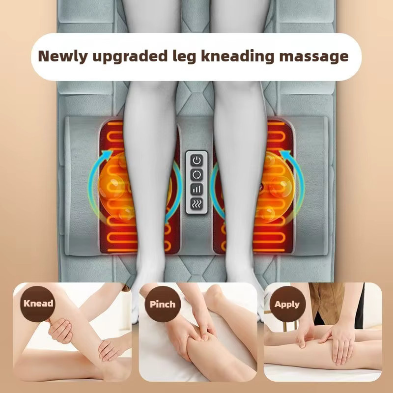 JAIYORL Elektrische Ganzkörpermassagematratze mit Heizung, Handsteuerung und Vibrationsmassagekissen für Schulter, Nacken, Taille und Rücken - Bild 2