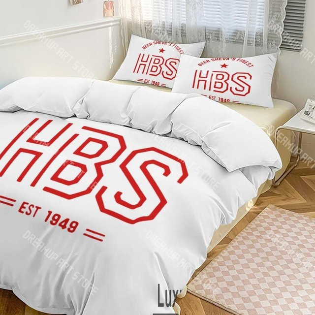 Bettwäsche-Set Hapoel Beer Sheva von Binchi Fitness mit Bettbezug und Kissenbezug, Farbe Weiß, B/H: 260 x 220 cm - Bild 1