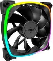 Montech RX120 PWM ARGB PC-Gehäuselüfter Schwarz Multicolour B/H/T: 120 x 120 x 25 mm - Bild 1