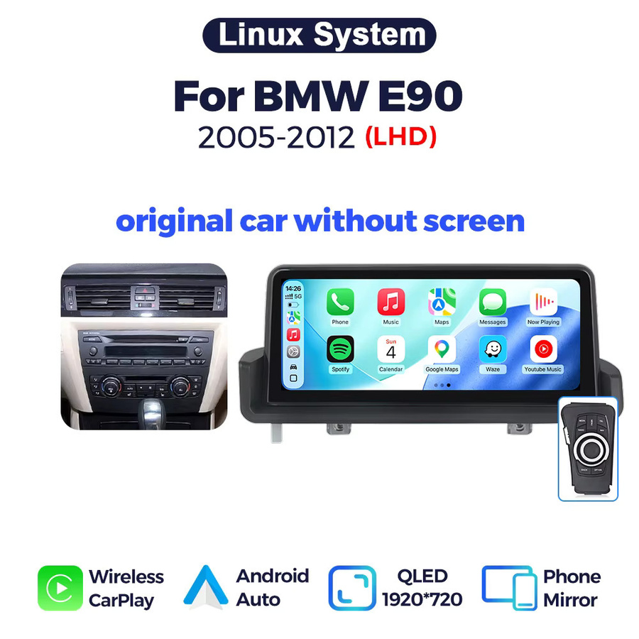 MEKEDE Linux Autoradio mit Wireless CarPlay und Android Auto für BMW 3er Serie E90 E91 E92 E93 (2005-2012), Schwarz, mit Bluetooth, WiFi und GPS-Navigation - Bild 7