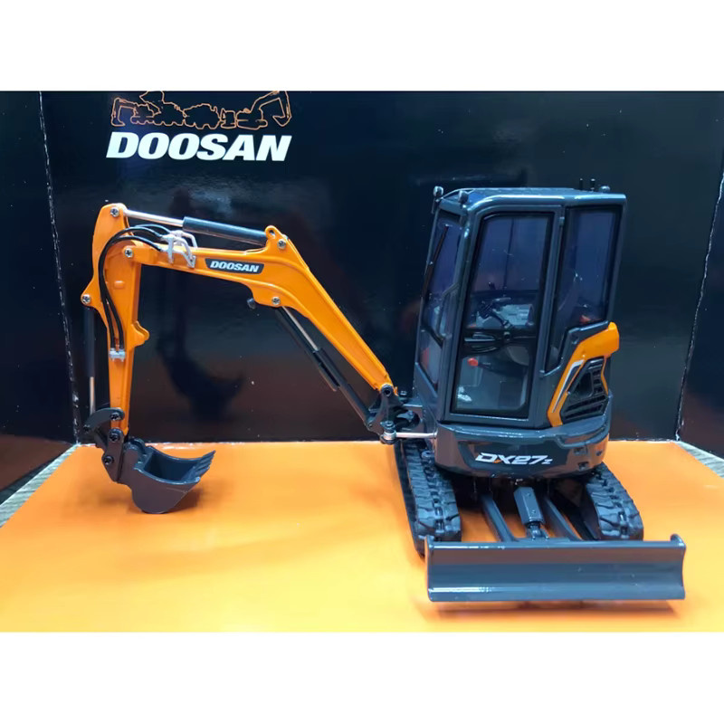 HYINUO Doosan DX27Z Raupenbagger Gabelstapler, technisches Fahrzeugmodell, Maßstab 1:25, Metall, ab 14 Jahren - Bild 2