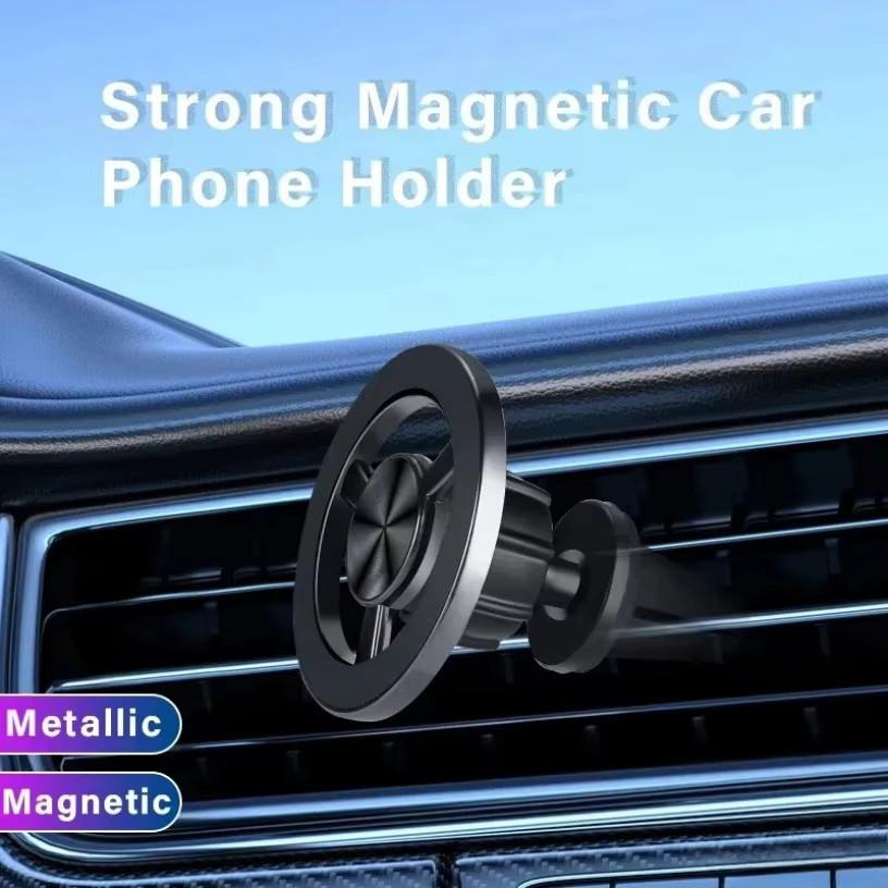 VIKEFON Magnetischer Auto-Handyhalter für MagSafe, schwarzer Magnet-Ständer für Armaturenbrett und Lüftung, kompatibel mit iPhone und Samsung - Bild 2
