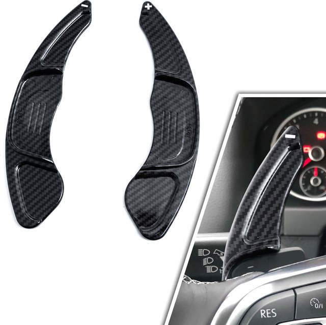 Paddle Shifter Erweiterung Lenkrad Zubehör für Volkswagen Golf MK7 GTI GTD GTE R-Line Polo Jetta GLI Scirocco R GTS in Schwarz - Bild 1