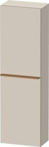 Duravit Halbhochschrank D-Neo in Beige Matt mit 1 Tür und 4 Regalböden, Wandmontage, Breite: 40 cm, Tiefe: 24 cm, Höhe: 132 cm - Bild 1