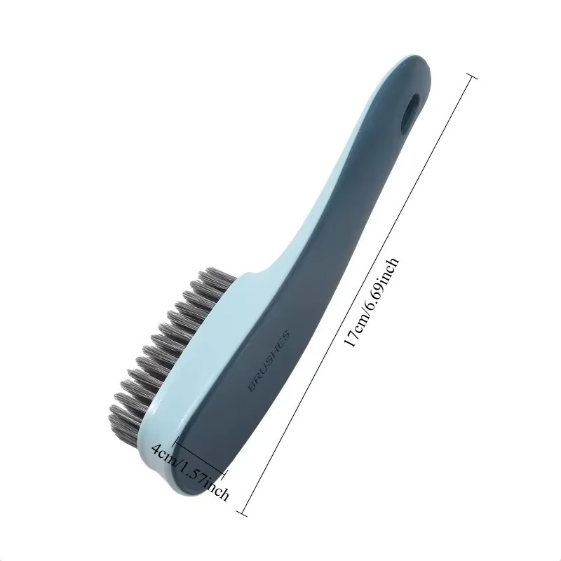 Multifunktionaler Reinigungsbürsten-Satz aus Kunststoff in Blau für Schuhe und Kleidung - Bild 3