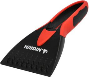 Nigrin Eisschaber in Schwarz-Rot mit ergonomischem Softgriff aus Kunststoff - Bild 1