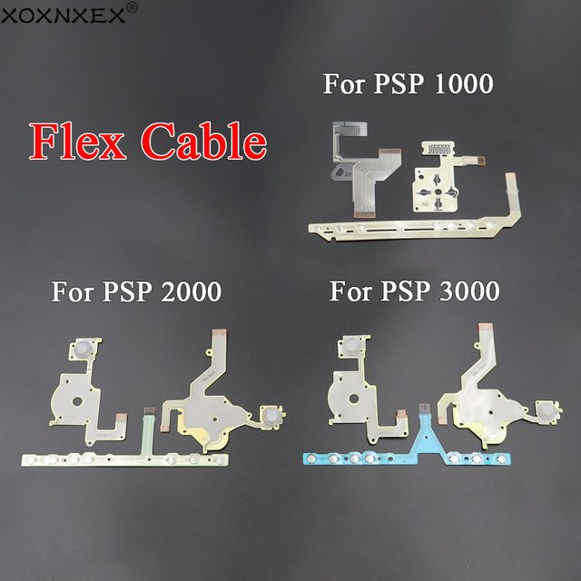 XOXNXEX Reparatur-Set für PSP 1000 2000 3000 mit L/R-Flexkabel, PCB-Tastatur und Tasten für Start, Home sowie Lautstärke - Bild 1