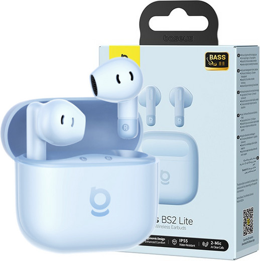 Baseus Bass BS2 Lite TWS True Wireless Earbuds Bluetooth 6.0 in Galaxy Blue mit 40h Akkulaufzeit und IP55 Schutz - Bild 1