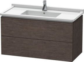 Duravit L-Cube Waschtischunterschrank wandhängend, Braun, B: 102 cm, T: 46,9 cm, H: 55,8 cm - Bild 1