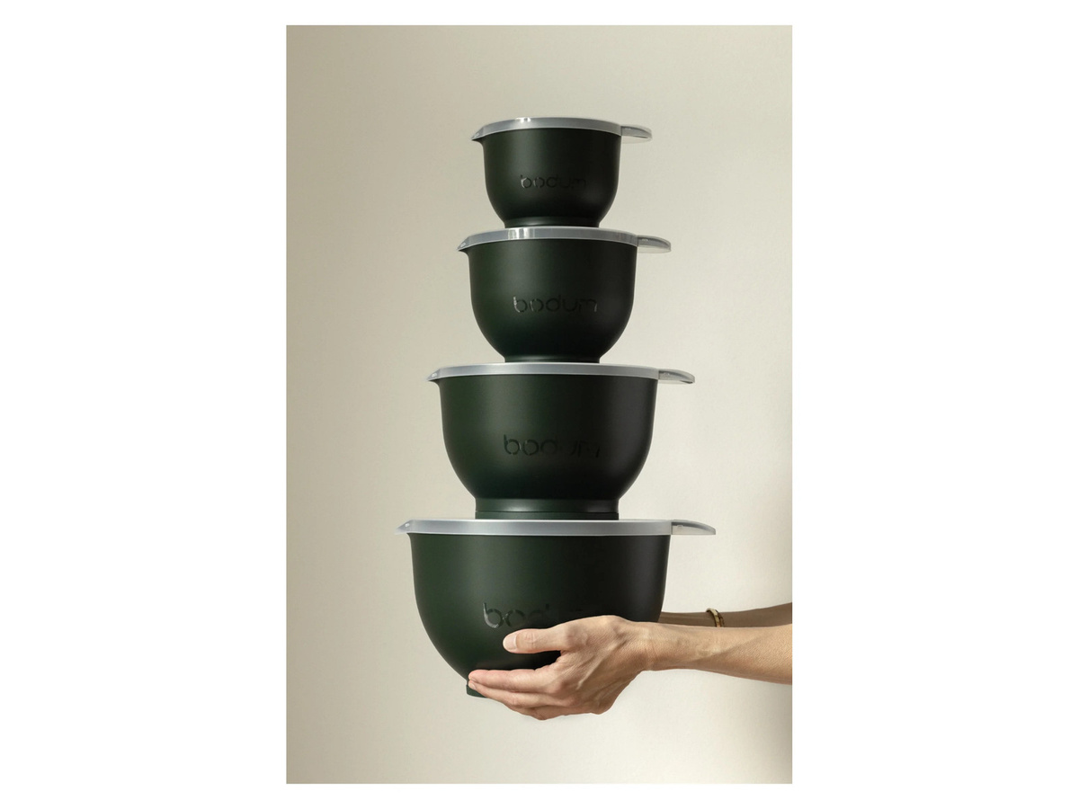 BODUM Bistro Set 3 Salatschüsseln doppelwandig in Dunkelgrün mit Volumina von 0,6 l, 3,0 l und 6,5 l - Bild 2