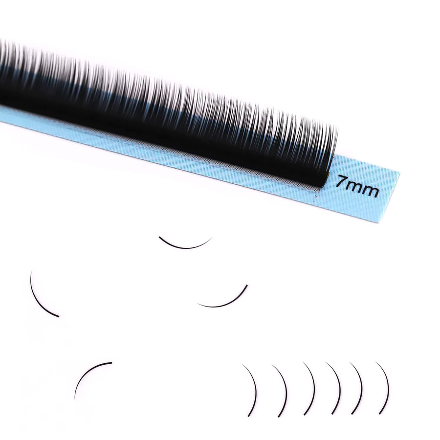 AGUUD Klassische Wimpernverlängerungen Untere Wimpern, J B Curl, Matt, Black - Bild 2