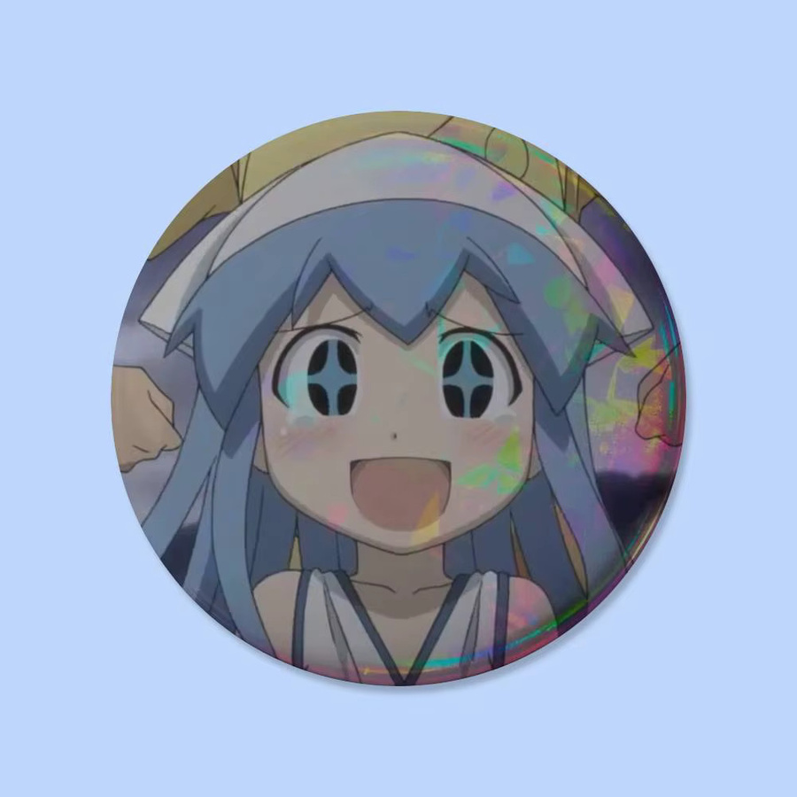 Brosche Ika Musume Anime Tintenfisch-Mädchen, Runde Cosplay-Pins - Bild 4