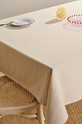 Jotex Tischdecke CASPER in Beige aus Baumwolle und Leinen, Waschbar bei 40 Grad - Bild 1