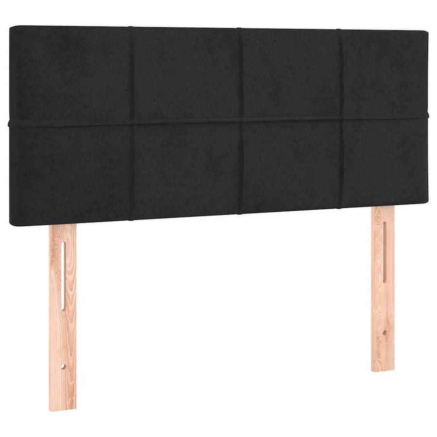 vidaXL Boxspringbett mit Matratze Schwarz Samt B/T/H: 90 x 200 cm - Bild 5