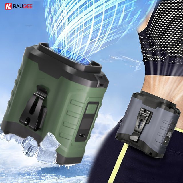 Raugee Taillenventilator Grau, wiederaufladbarer Mini-tragbarer Ventilator mit 10.000 mAh Power Bank, kabelloser USB-Ventilator für Sport und Outdoor-Aktivitäten - Bild 1