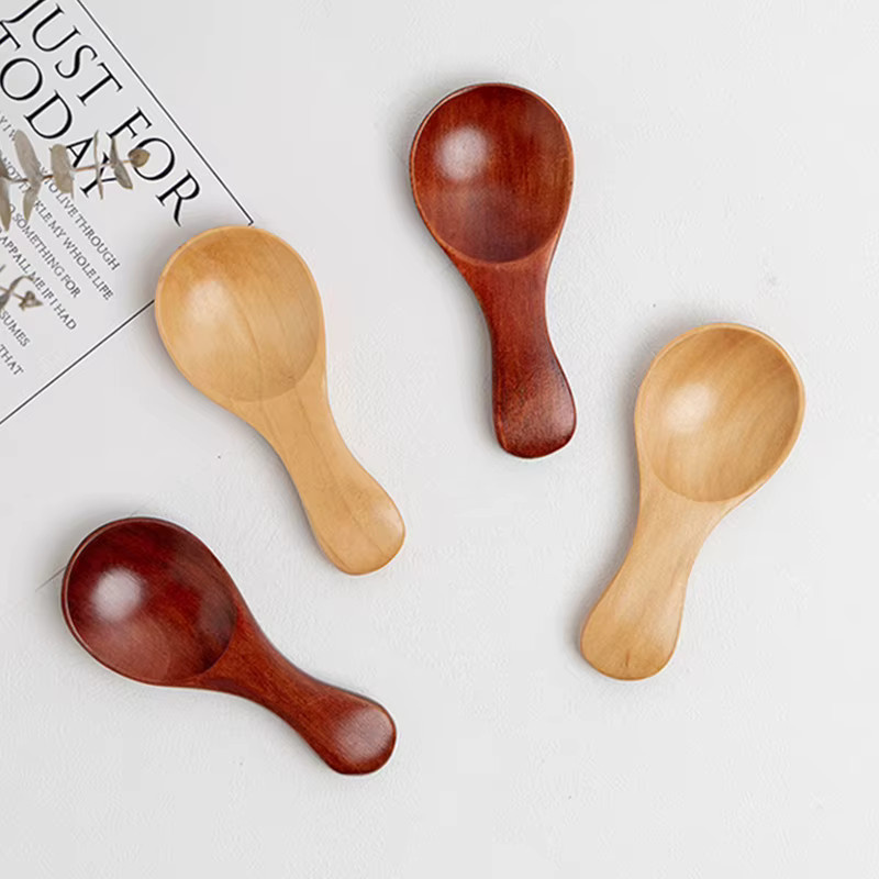 BalmyDays Set aus 5 Holzlöffeln in Braun als Mini Gewürzlöffel und Teelöffel für die Küche - Bild 3