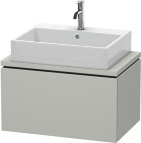Duravit Waschtischunterschrank Compact L-Cube in Betongrau, Wandmontage, 1 Auszug, Breite: 72 cm, Tiefe: 47,7 cm - Bild 1