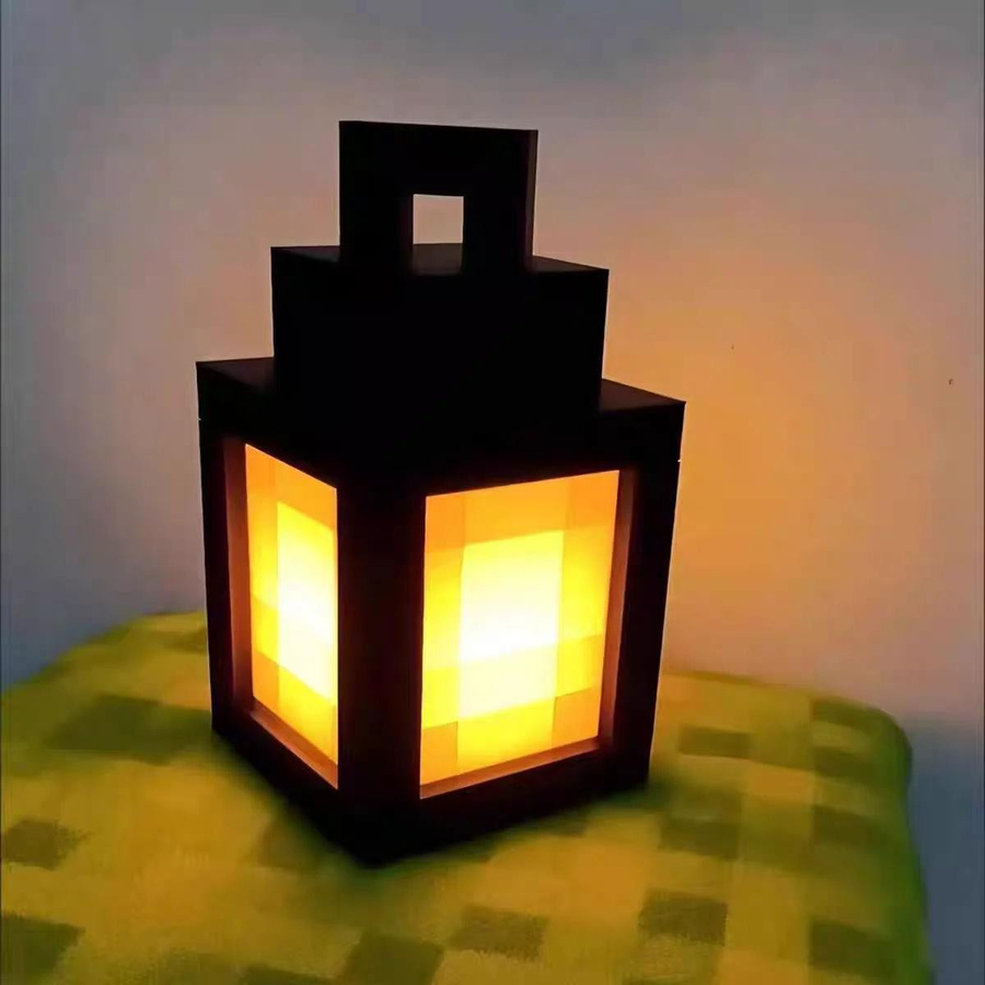 YJMP Super Lighting Pixel Laterne Nachtlicht mit Fernbedienung und Timer, USB wiederaufladbare LED Stimmungsleuchte in Multicolour, Weiß, Blau und Grün für Kinderzimmer und Schlafzimmer - Bild 3