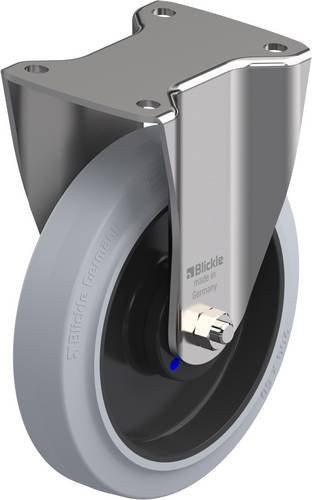 Blickle Bockrolle BKX-POEV 200XKA-SG in Schwarz/Grau mit Edelstahlschraube, Rad-Durchmesser: 200 mm, Tragfähigkeit (max.): 500 kg - Bild 1