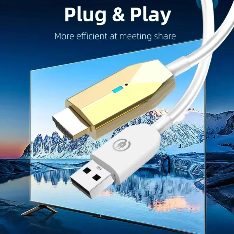 VIKEFON Kabelloser HDMI Video-Sender und Empfänger in Weiß, 1080P Full HD Display-Dongle und AV-Adapter für PC und Laptop zu TV - Bild 5