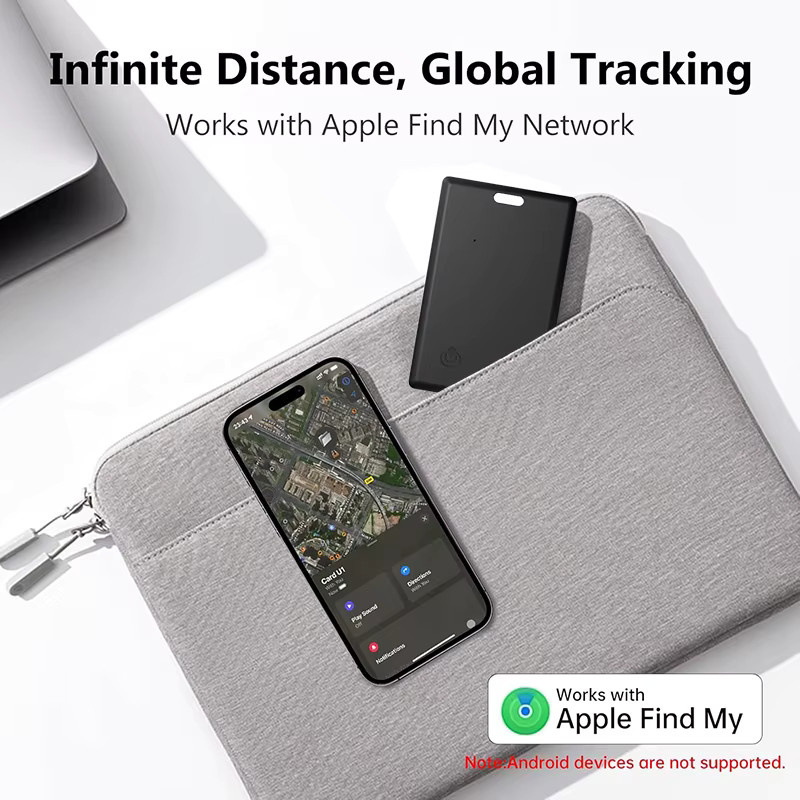 wesolvet Thin Wallet Tracker Card Smart Tag in Weiß mit Bluetooth für Find My (nur iOS) - Bild 5