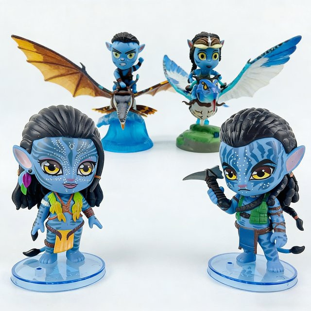 Bandai Avatar 2 Neytiri & Jake Sully PVC-Figur in Multicolor, handgefertigte Sammlerstatue für Fans, Höhe: 12 cm - Bild 1