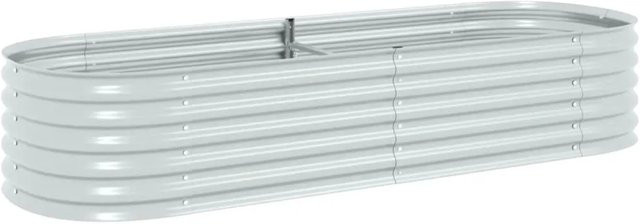 furnicato Garten-Hochbeet aus verzinktem Stahl in Silber, B/T/H: 240 x 80 x 44 cm - Bild 1