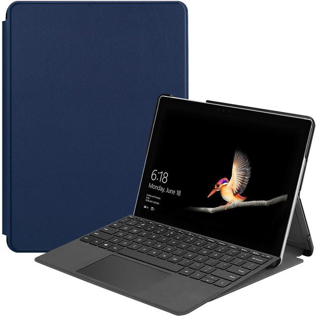 Schutzhülle mit Frontständer und Tastaturhalter für Microsoft Surface Go 4, Go 3 und Go 2 in Blau - Bild 1