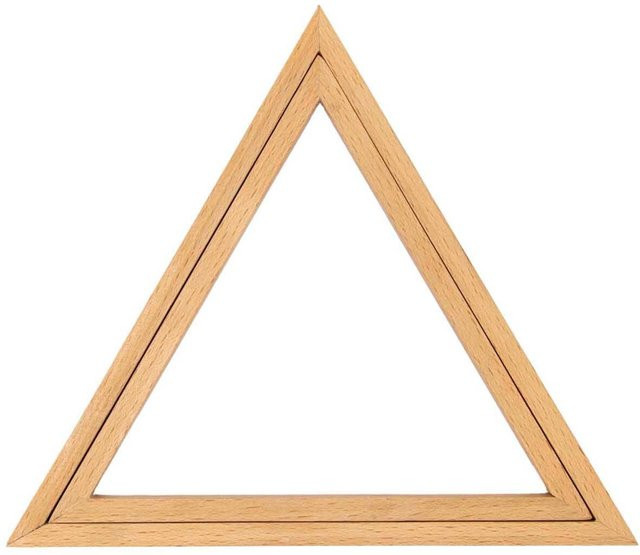 Rico Design Dekostickrahmen Dreieck aus Holz B: 21 cm, H: 18 cm - Bild 1