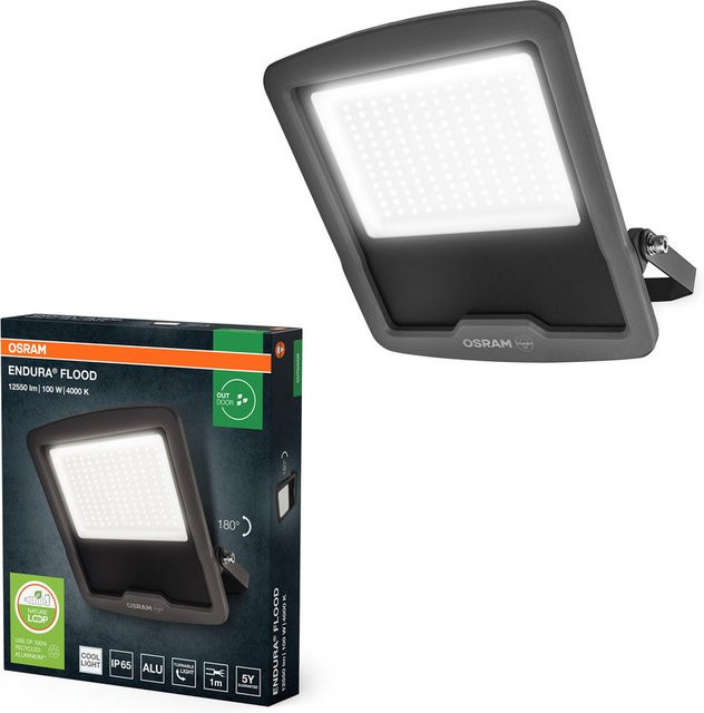 Osram Endura Flood LED-Fluter 100W, 12000 Lumen, 4000K Kaltweiß, IP65, Grau - Bild 1