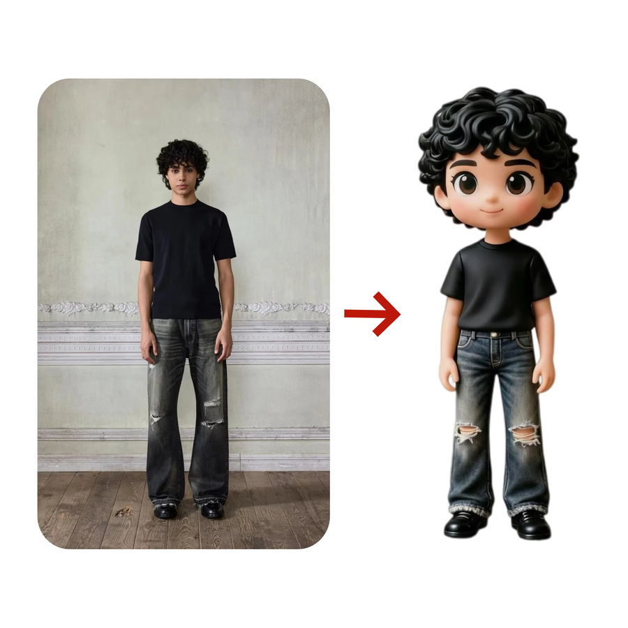 Individuelle 3D-Q-Version Figur mit eigenem Foto von OUZEY als personalisiertes Geschenk und Dekorationsstück - Bild 7