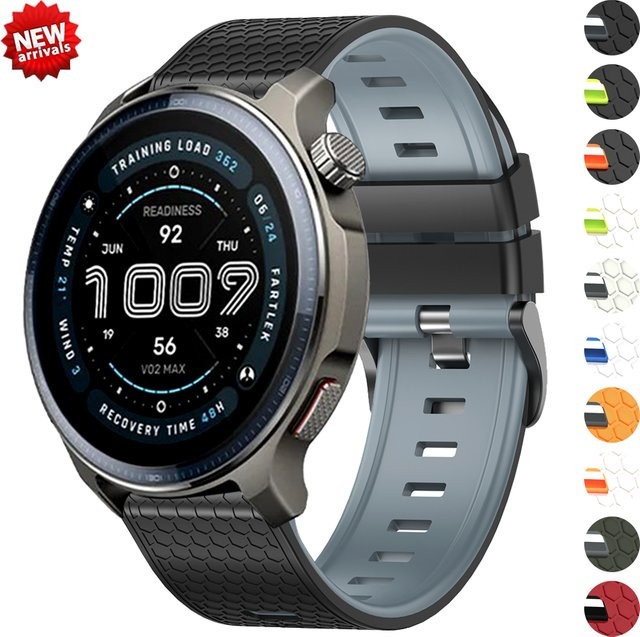 Huami Silikonarmband, 22 mm, Schwarz, Smartwatch Armband - Bild 1