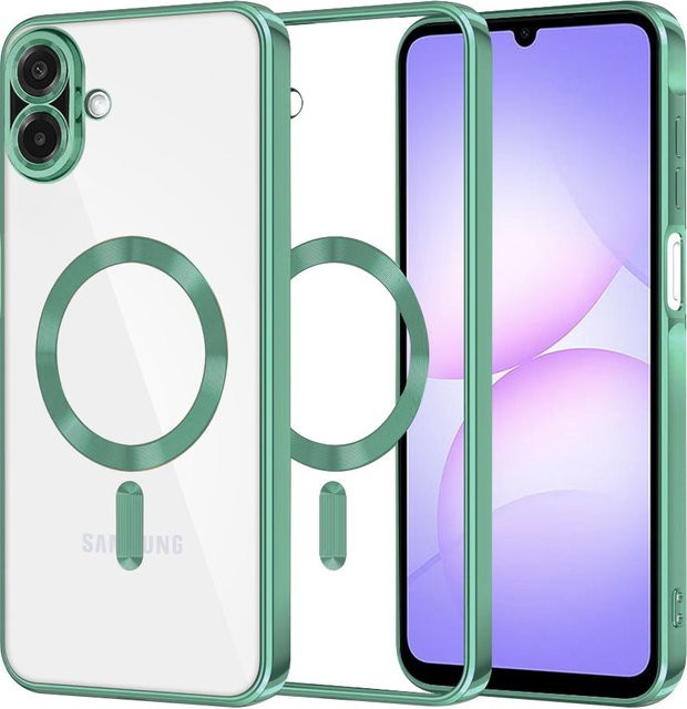 Techsuit Luxury Crystal MagSafe-Hülle für Samsung Galaxy A07 4G A075 in Hellgrün/Transparent - Bild 1