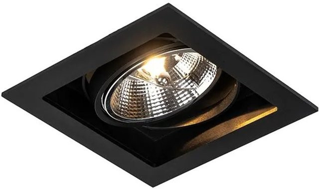 QAZQA Artemis 111 Moderner Einbau Spot Schwarz, Rund, Verstellbar und Dimmbar, Aluminium mit Glas, GU10 - Bild 1