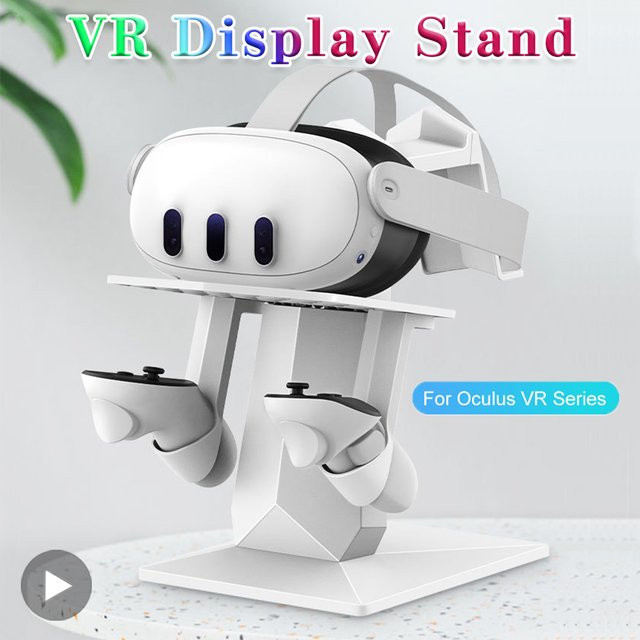 Meta Oculus Quest 3, Quest 2 und Quest Pro Cradle Ständer Halterung in Weiß für VR Headset Zubehör - Bild 1