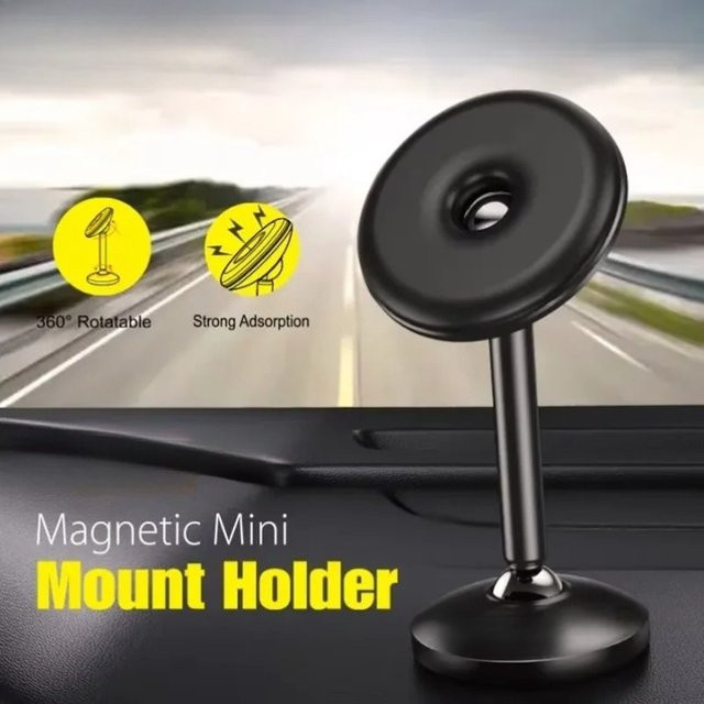 VIKEFON Universal Magnetische Auto Telefonhalterung für MagSafe iPhone und Samsung Xiaomi, 360 Grad drehbar, Dashboard-Halterung, Schwarz - Bild 1