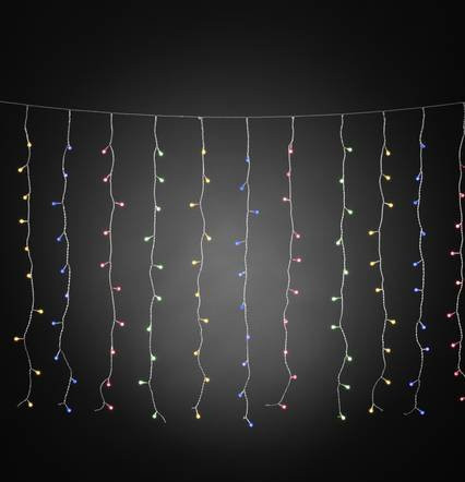 Konstsmide Lichtervorhang für Außen 24V mit 200 LED in Mehrfarbig, B/H/T: 247 x 100 x 1247 cm - Bild 1