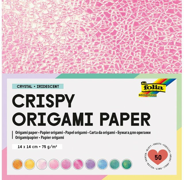 Crispy Origami Papier Iridescent Crystal in Multicolor - Bild 1