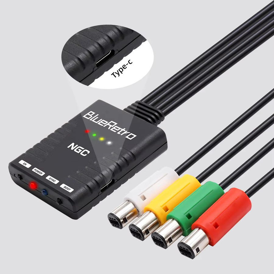 8bitdo BlueRetro Drahtloser Controller Adapter für Nintendo GameCube, kompatibel mit PS3, PS4, PS5, Nintendo Switch und Wii, Farbe: Schwarz - Bild 7