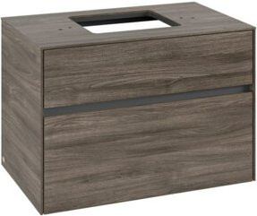 V&B Waschtischunterschrank Collaro in Stone Oak, B/T/H: 80 x 54,8 x 50 cm, mit mittiger Waschtischplatzierung - Bild 1